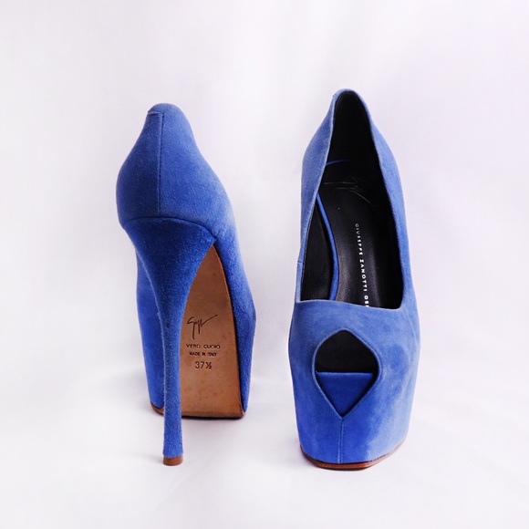 Giuseppe Zanotti Blue Heels - Picture 2 of 5